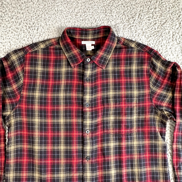 Carbon 2 Cobalt Shirt Men's Medium Plaid Flannel Button Up Lined Mid Weight - Picture 2 of 8